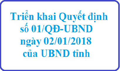 Báo cáo - Kết quả triển khai Quyết định số 01/QĐ-UBND ngày 02/01/2018 của UBND tỉnh.