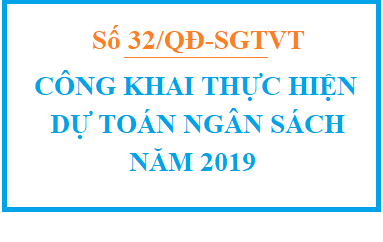 Quyết định về việc công bố công khai thực hiện dự toán ngân sách Quý IV năm 2019 của Sở Giao thông vận tải Tây Ninh