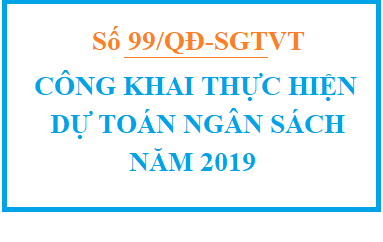 Quyết định về việc công bố công khai thực hiện dự toán ngân sách năm 2019 của Sở Giao thông vận tải Tây Ninh