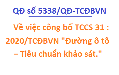 Về việc công bố TCCS 31 : 2020/TCĐBVN 