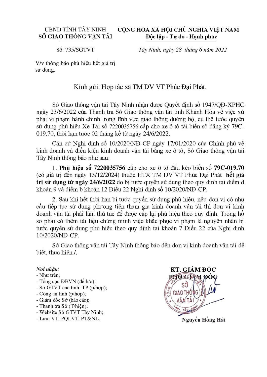 735 Thong bao PH het gia tri SD 79C01970 28 06 2022 Signed
