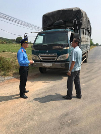 Thanh tra Sở Giao thông vận tải Tây Ninh thực hiện công tác về trật tự ATGT đường bộ 